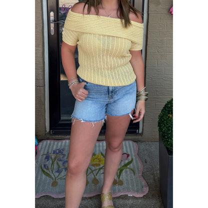 OTS Knit Top, Light Yellow
