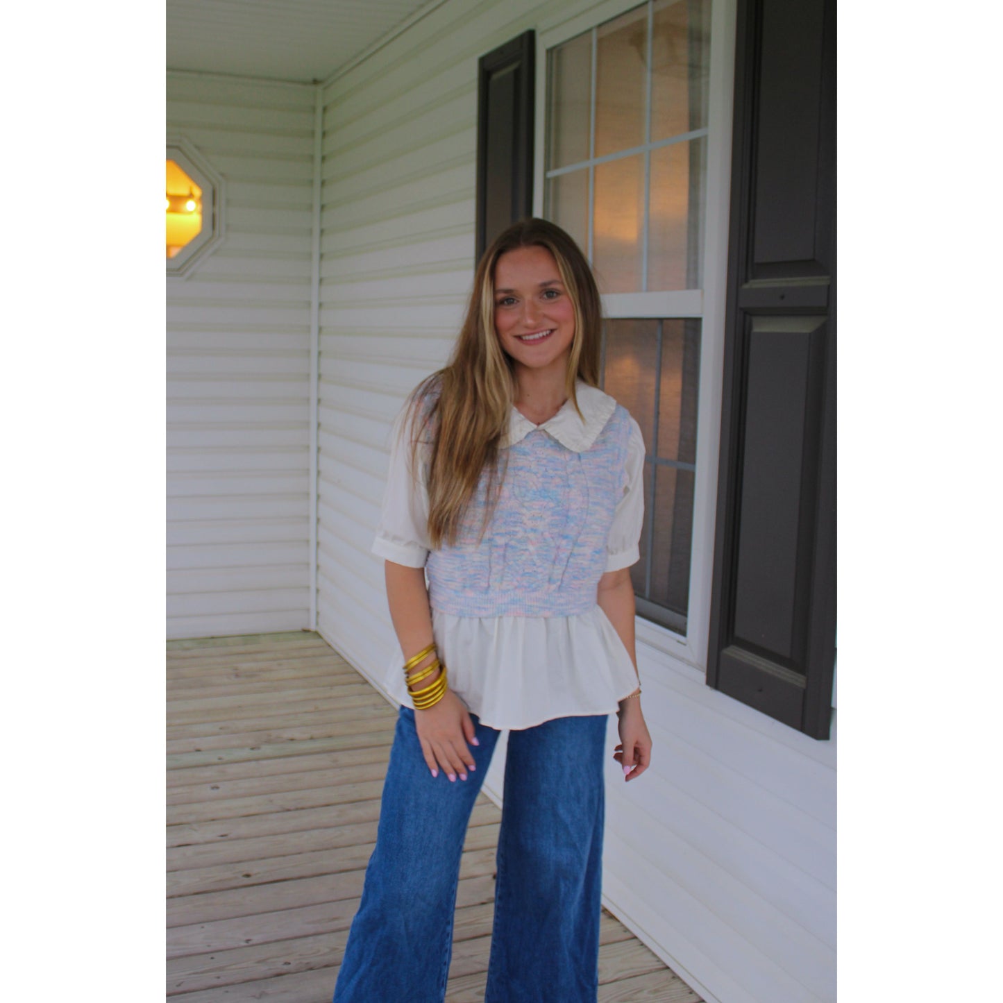 Emory Detail Top, Cotton Candy