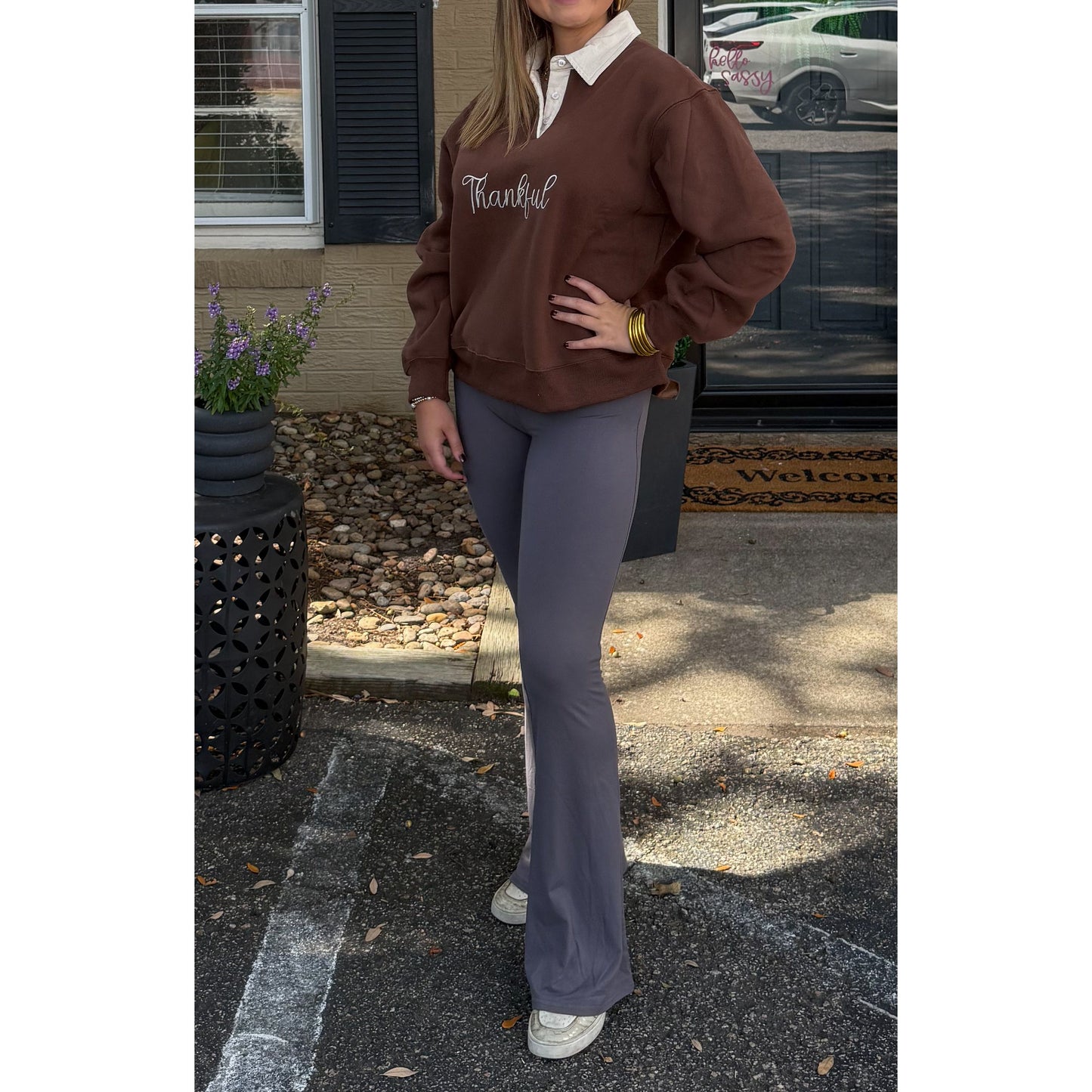 Thankful Pullover, Chocolate/Ivory