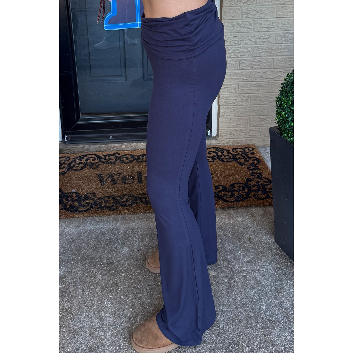Cameron Flare Yoga Pants, Navy