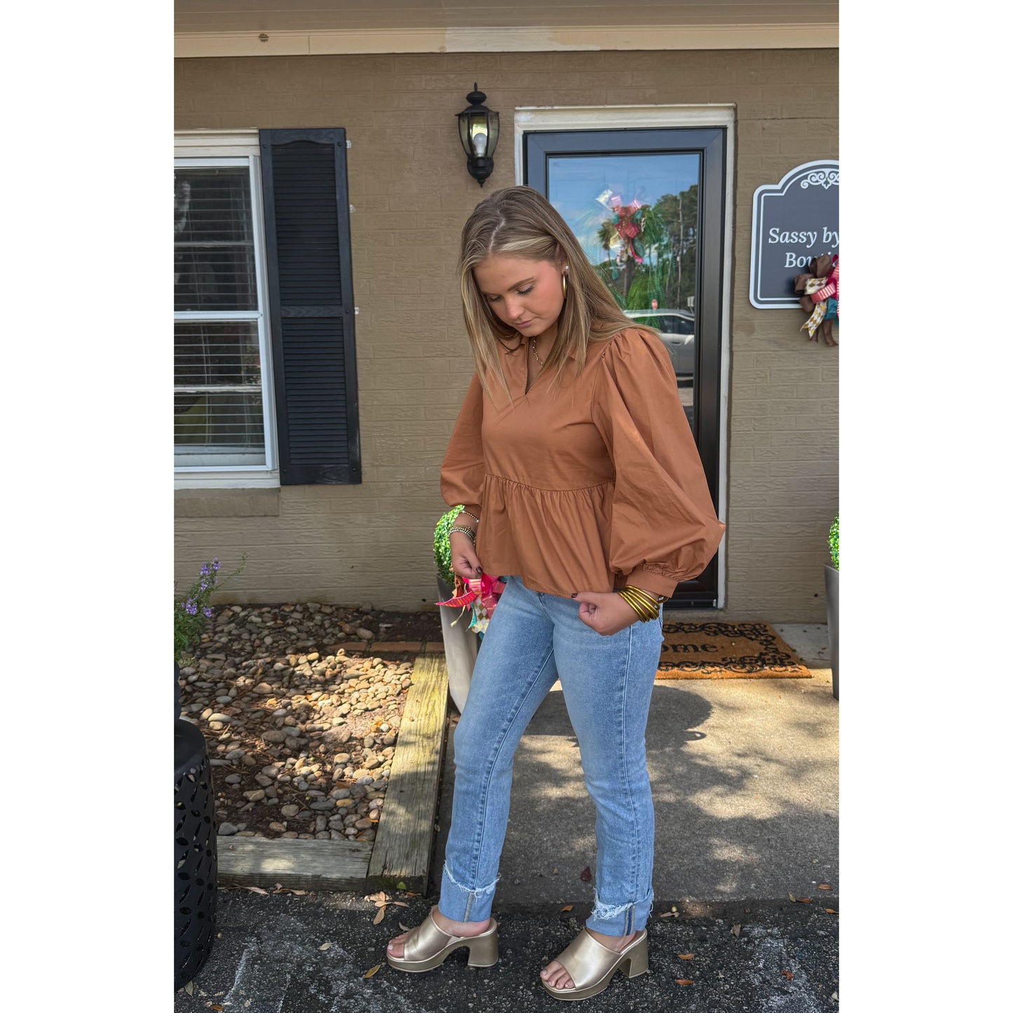 Lilly Blouse, Toffee