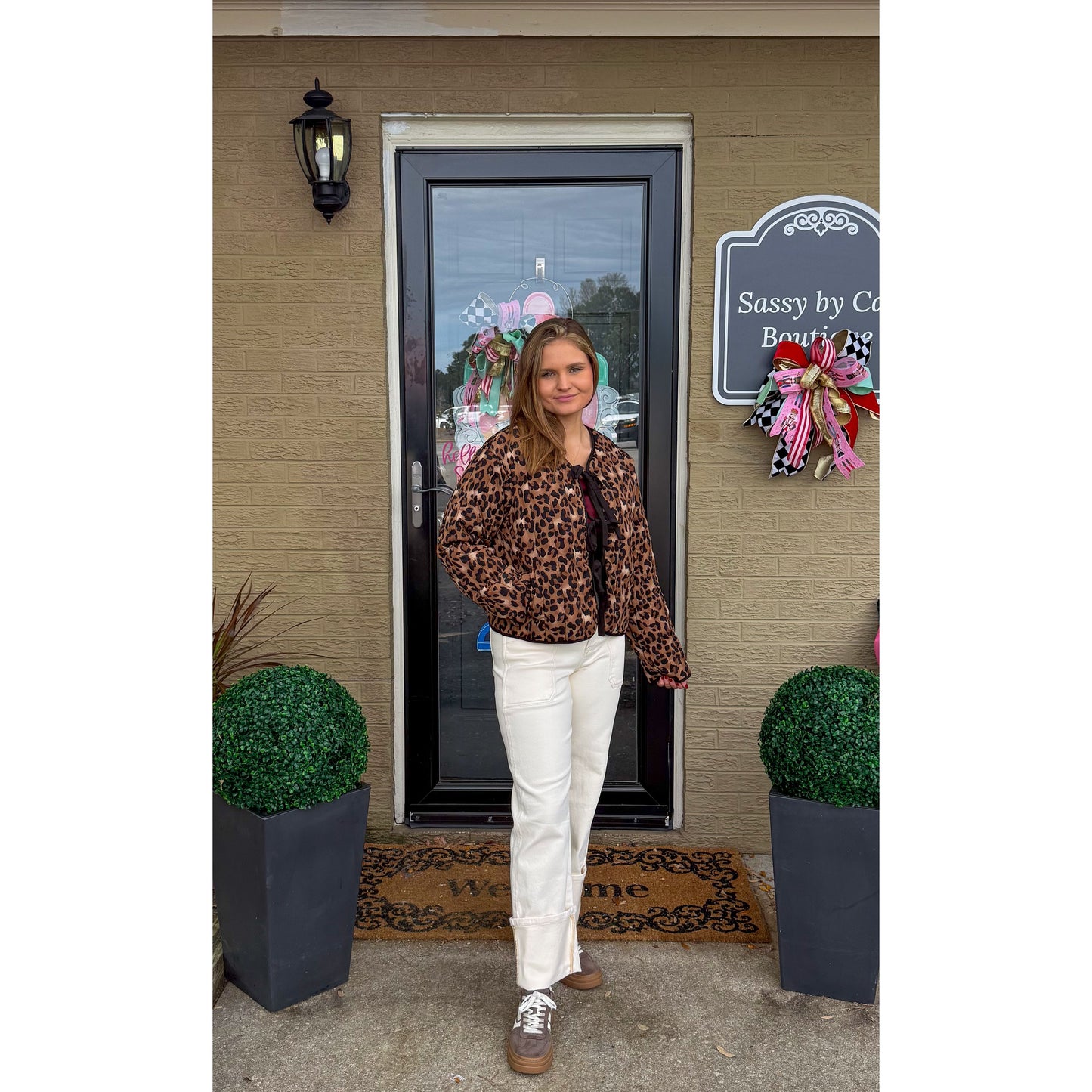 Quilted Cheetah Puffer Jacket