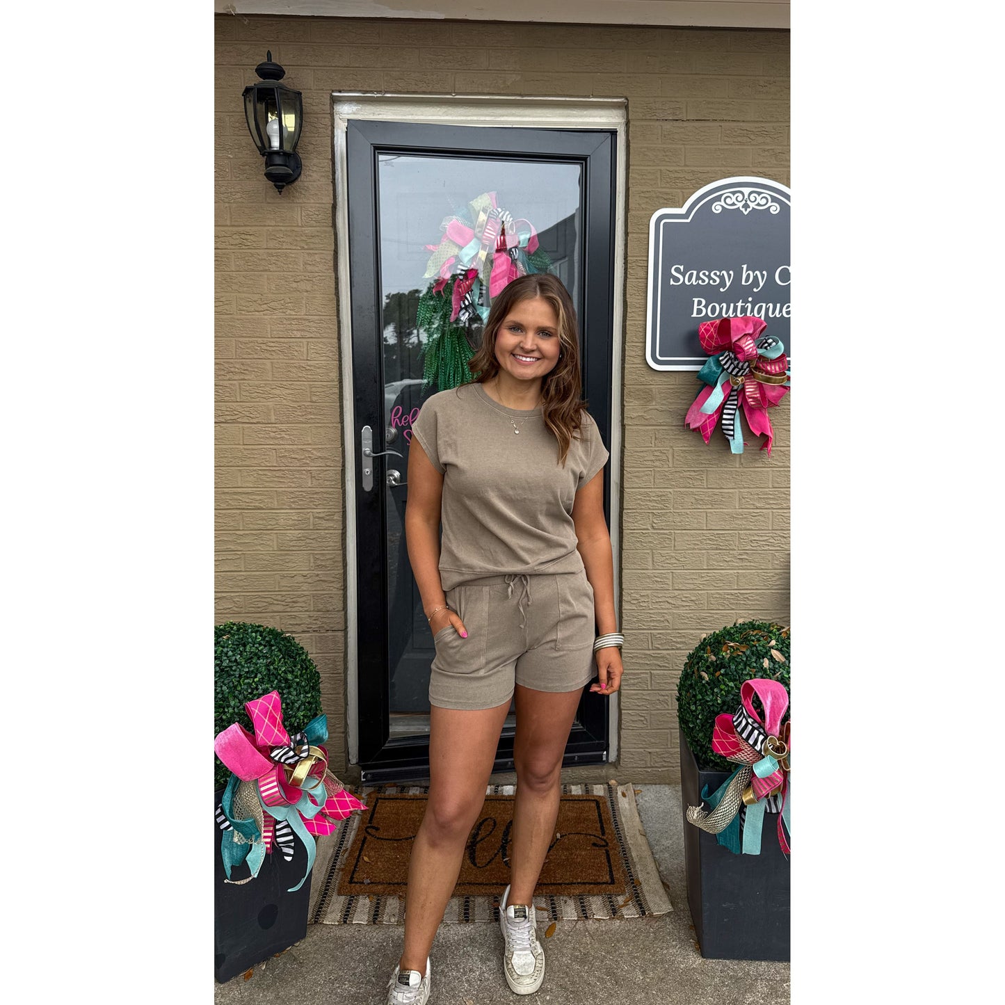Josie Lounge Set, Dark Tan