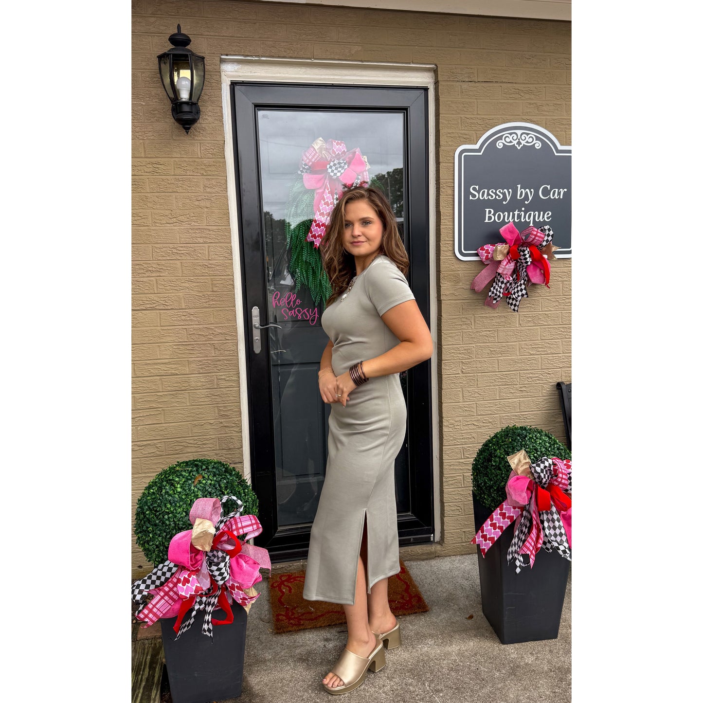 Miller Midi Dress, Sage Green