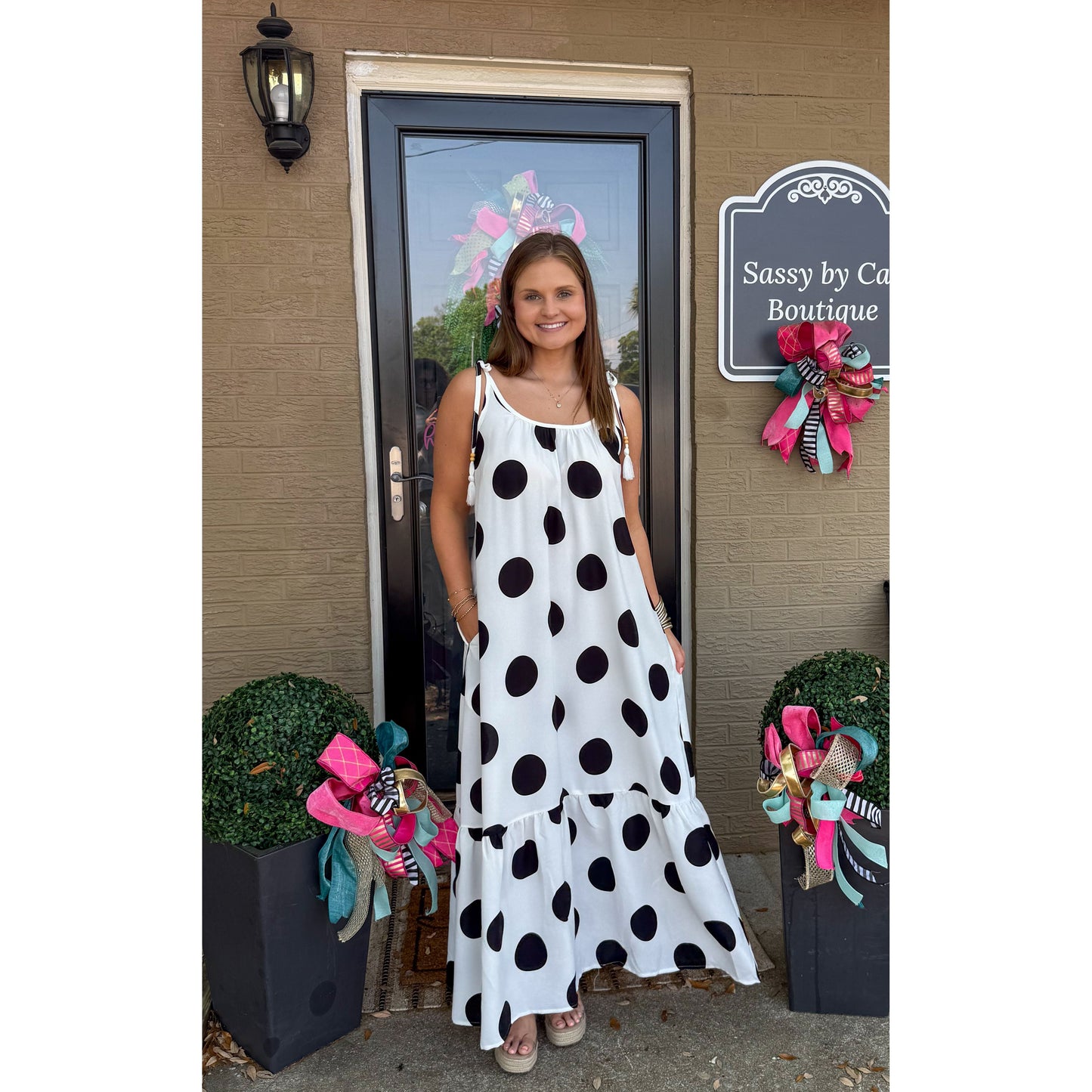 Polka Dot Maxi Dress