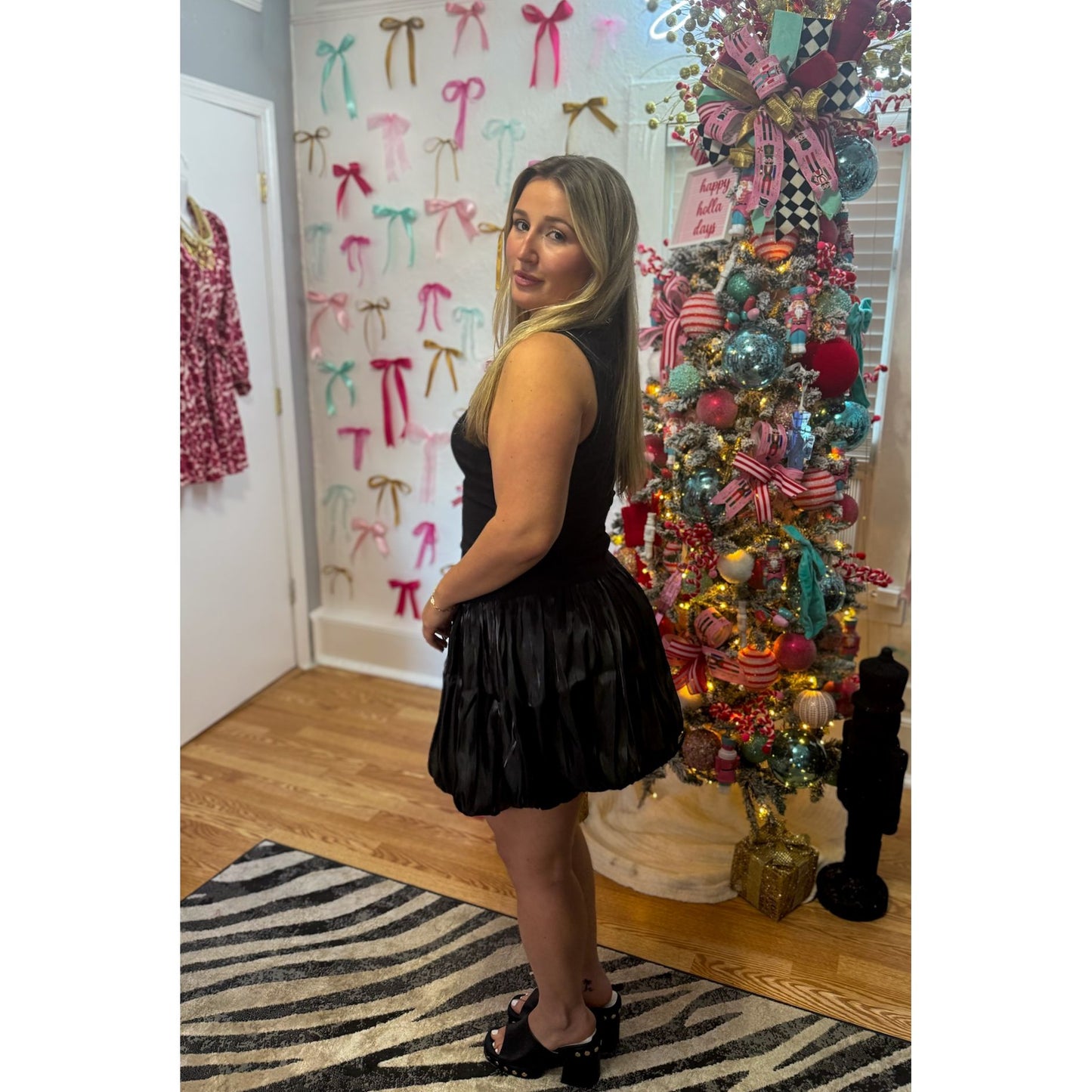 Carmen Mini Dress, Black