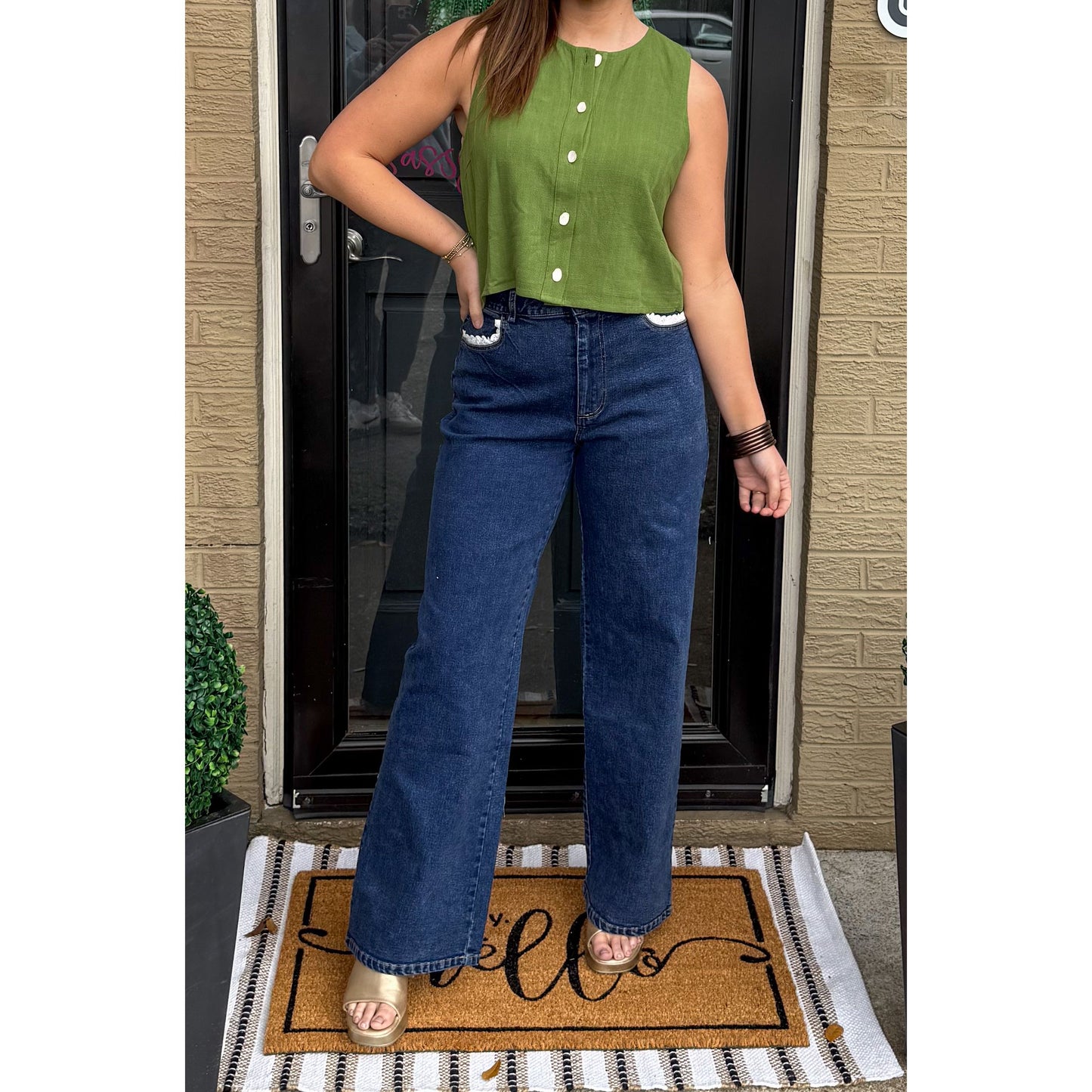Bailey Top, Olive Green