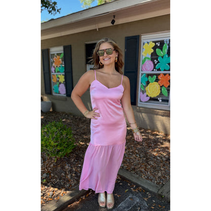 Pinky Maxi Dress w/ Scarf