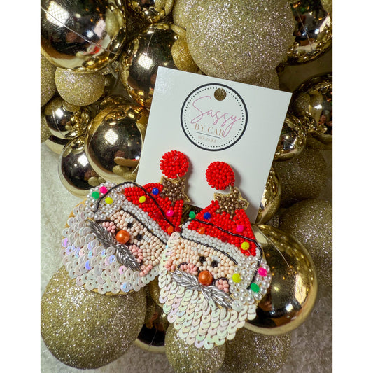 Santa w/ Lights Earrings