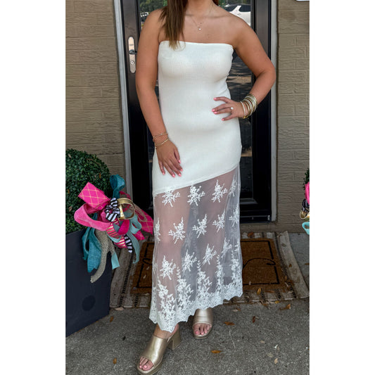 Imogen Detail Maxi Dress, Ivory
