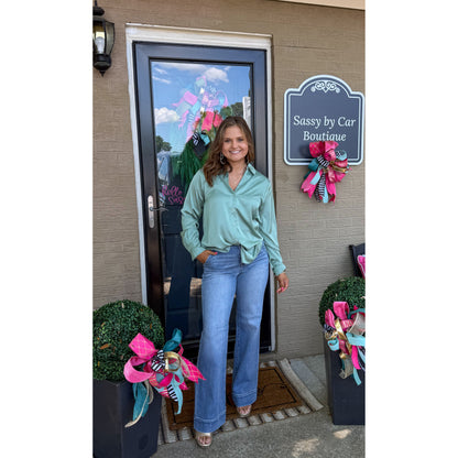Jade Blouse, Sage Green