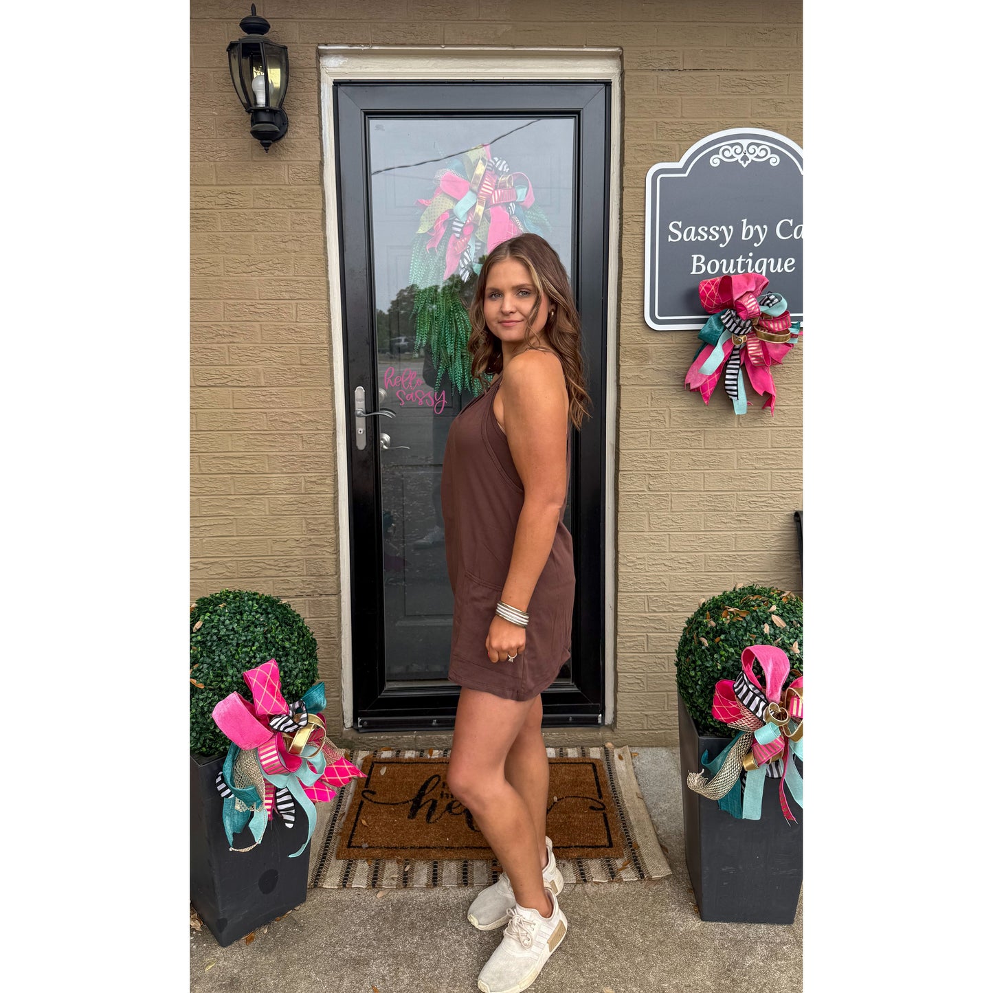 Chocolate Romper Athleisure Dress