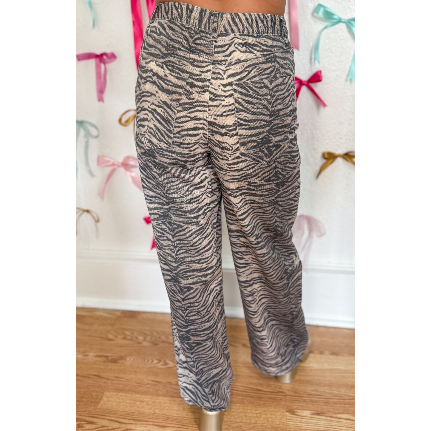 Zebra Boyfriend Fit Jeans