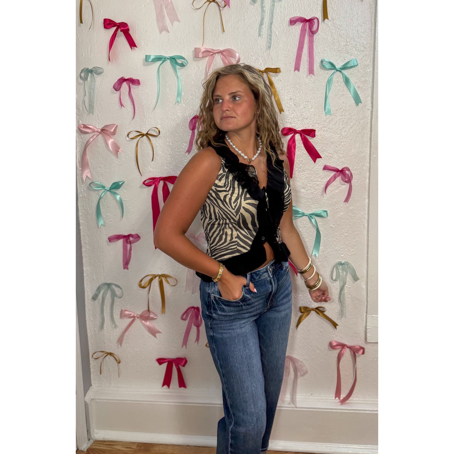 Zebra Pattern Crop Top