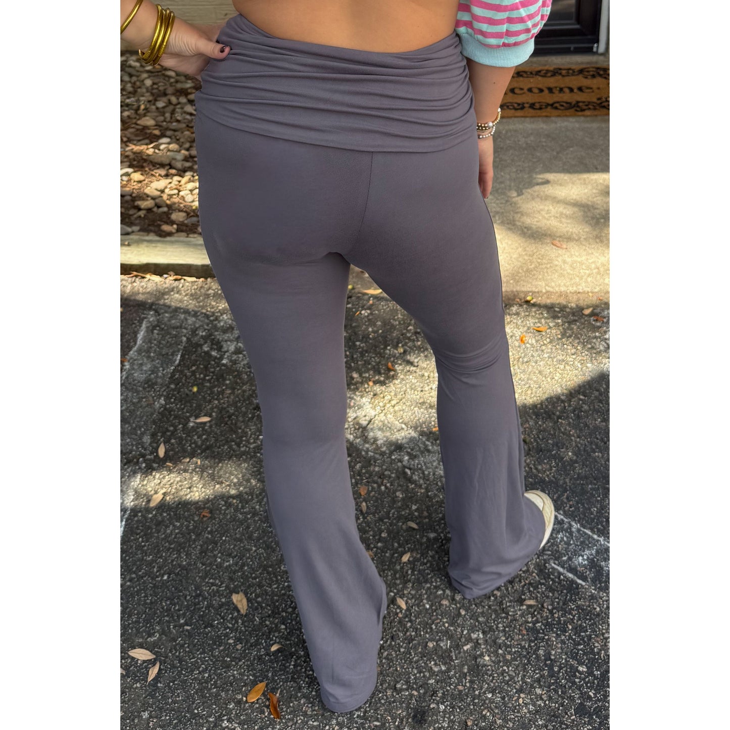 Cameron Flare Yoga Pants, Grey