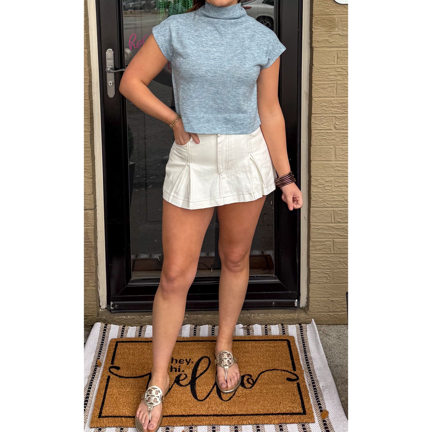 Selena Top, Light Blue