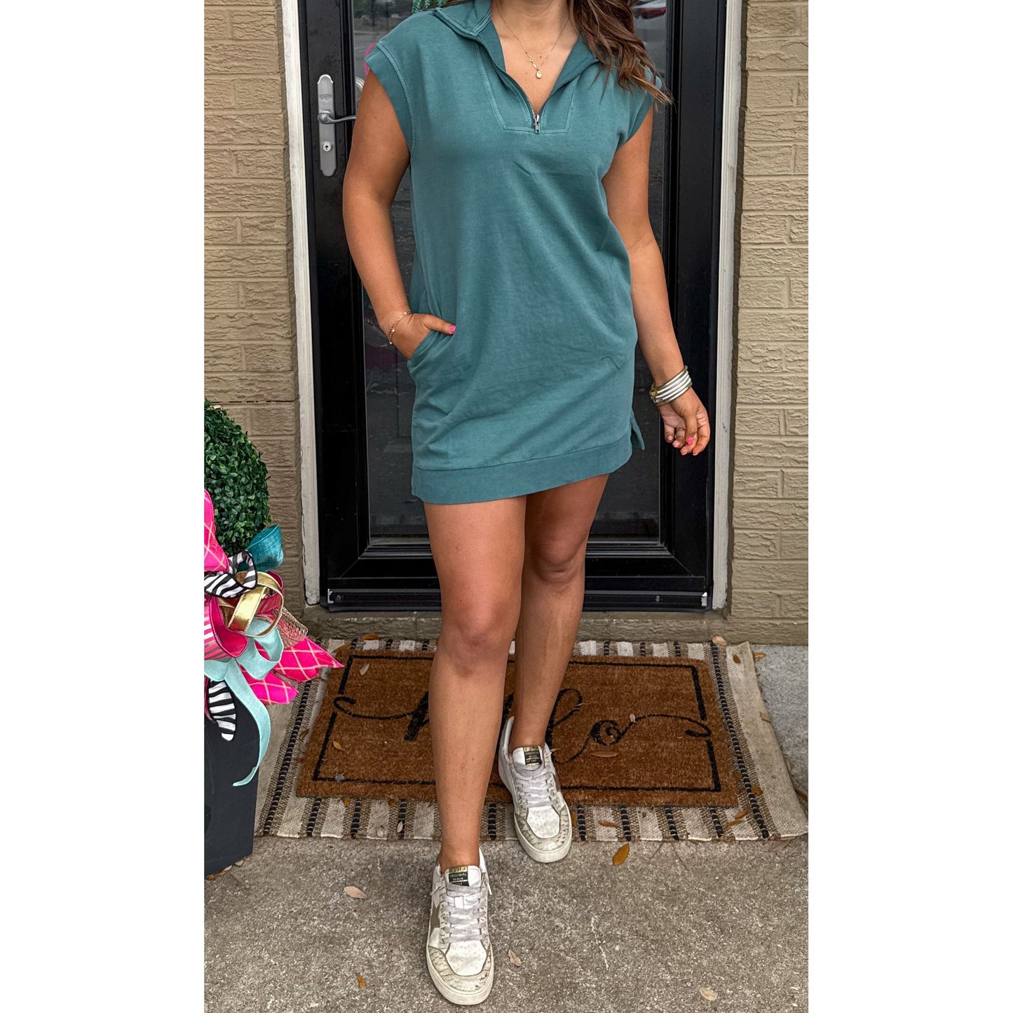 Estelle Lounge Dress, Dark Teal