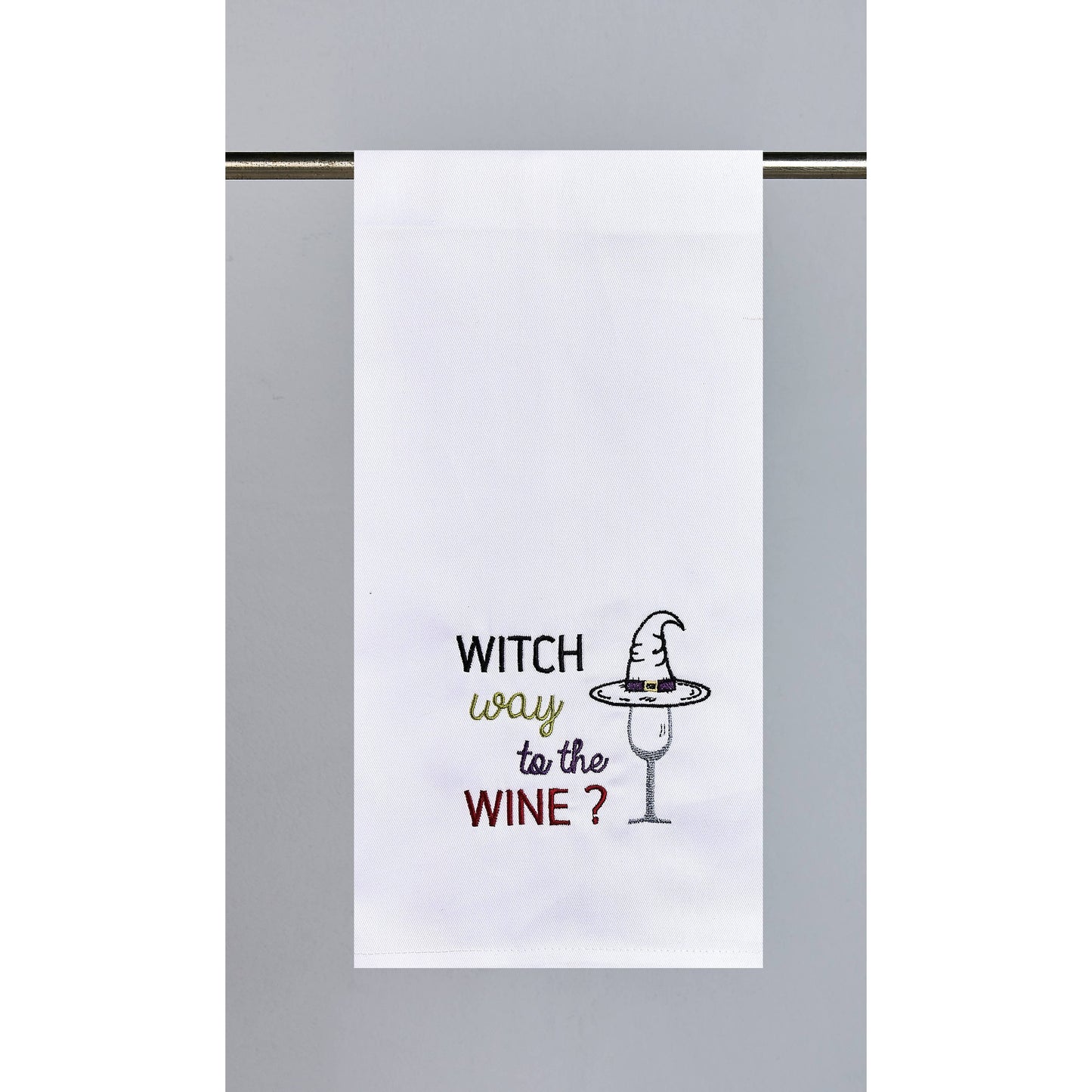 Witch Way To The Wine Kitchen Towel