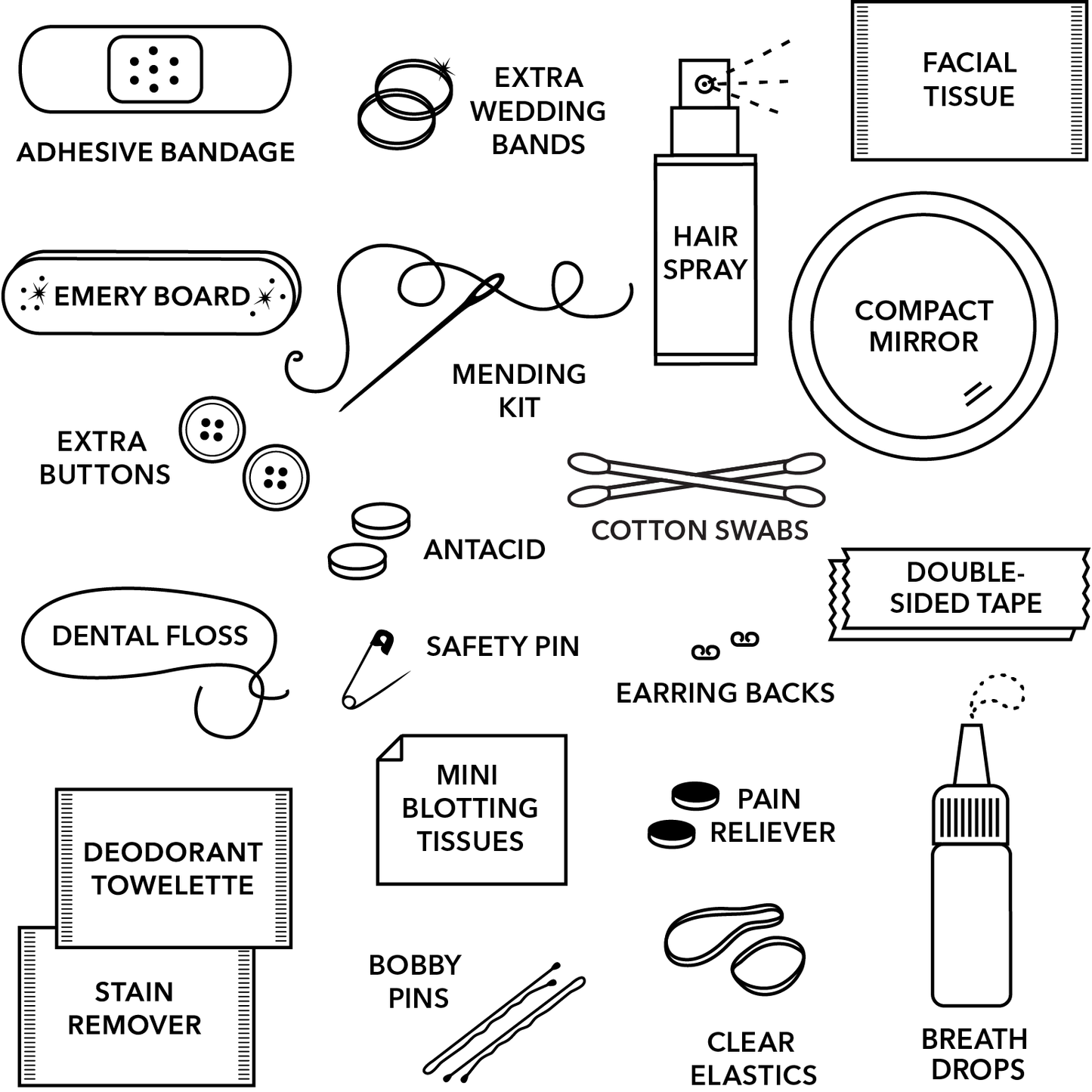 Pearl Minimergency Kit for Brides