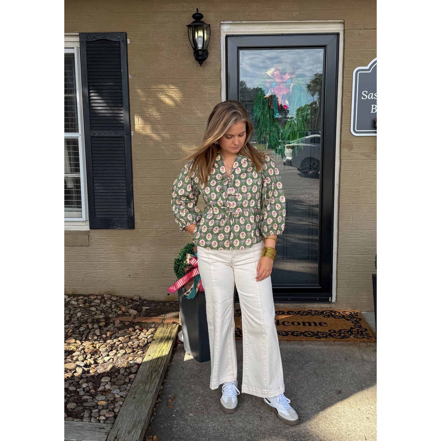 Elise Pattern Blouse, Multi-Color
