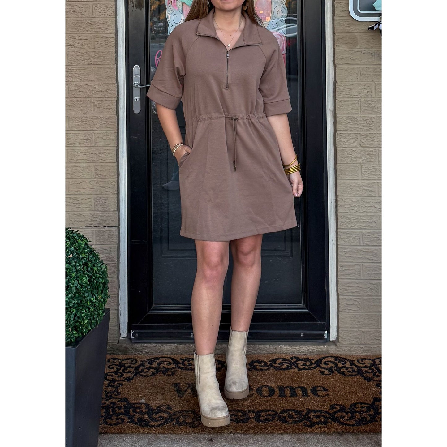 Rory Mini Dress, Mocha