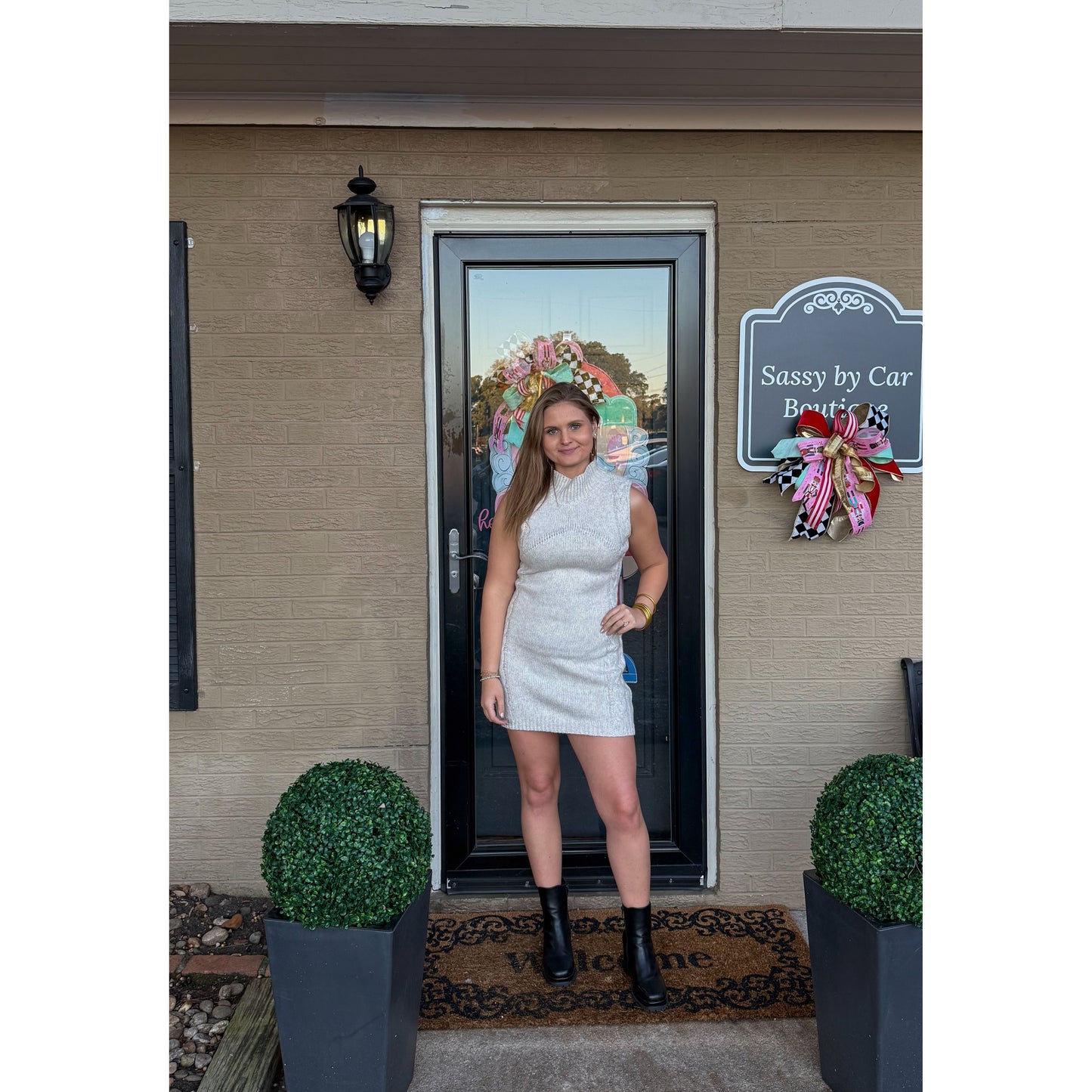 Juliet Knit Dress, Cream