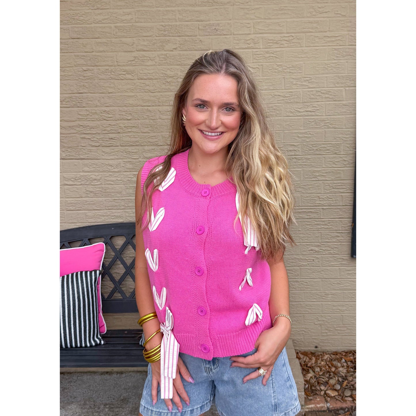 Gracie Sweater Knit Top, Barbie Pink
