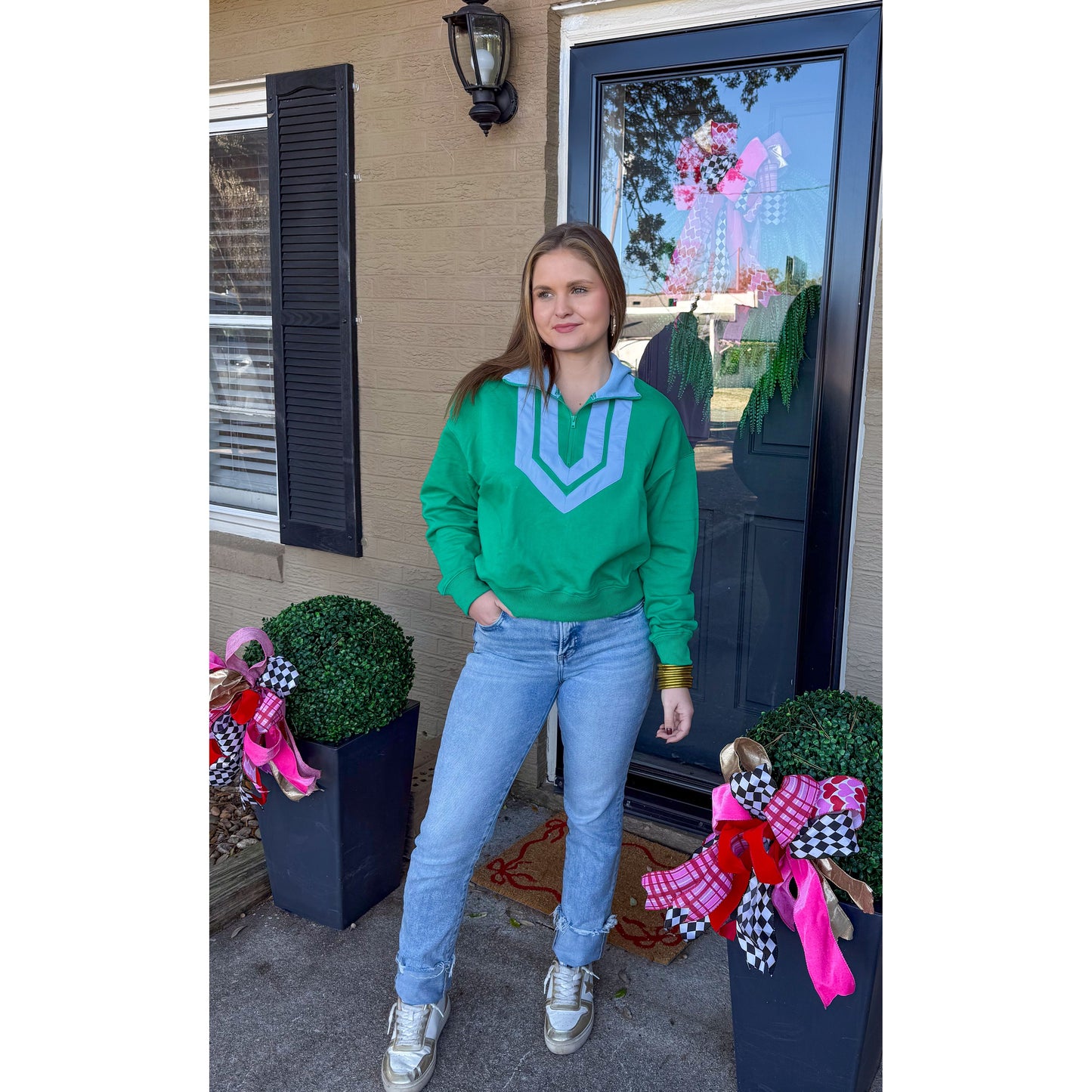 Bristol Top, Kelly Green/Blue