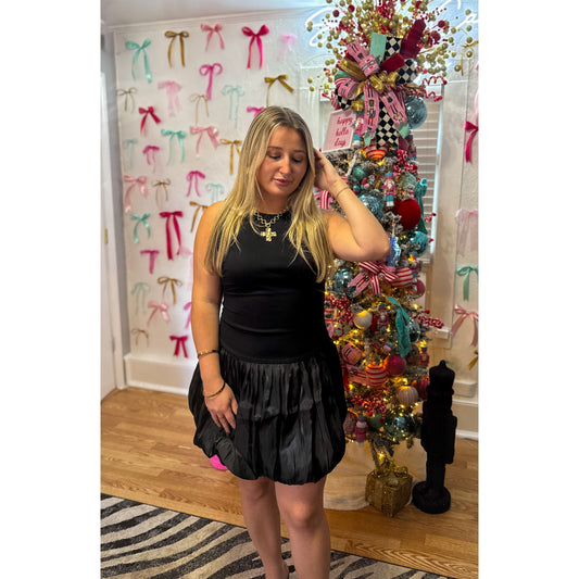 Carmen Mini Dress, Black