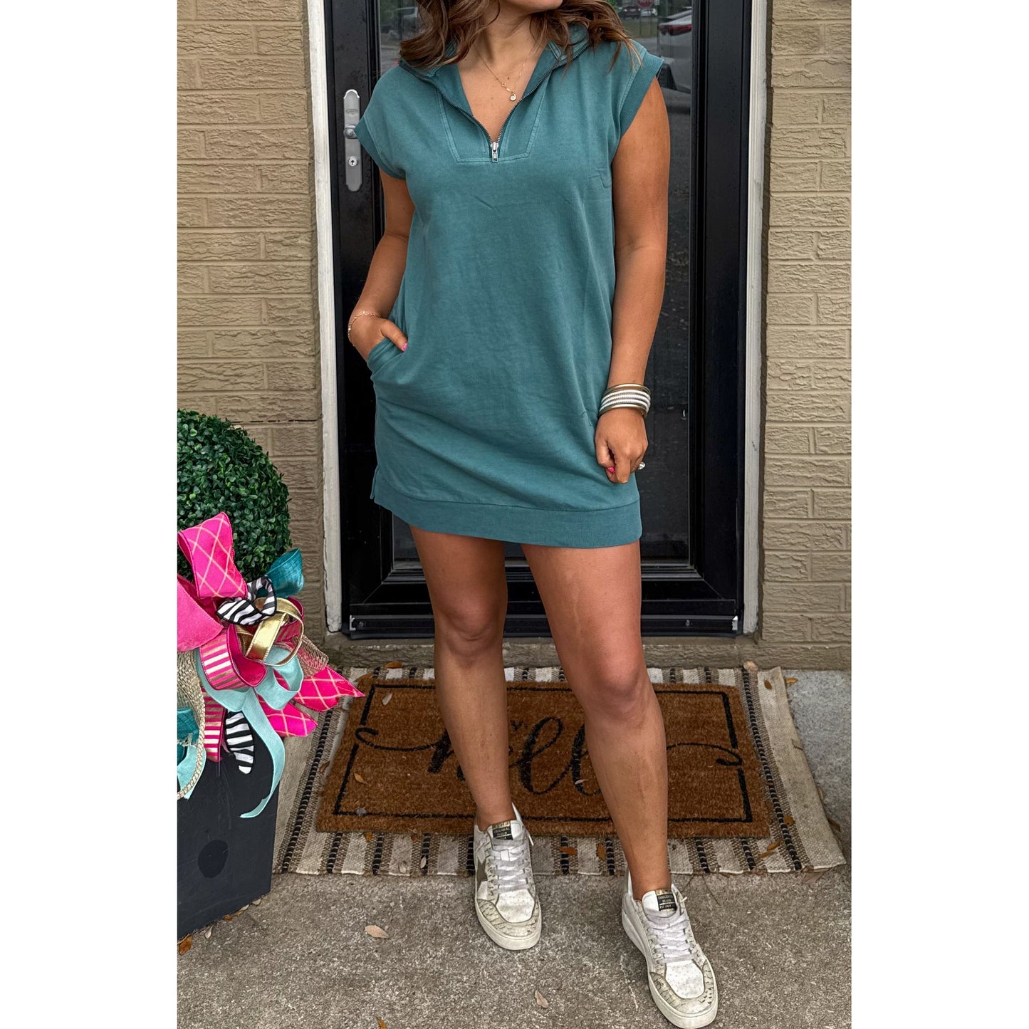 Estelle Lounge Dress, Dark Teal