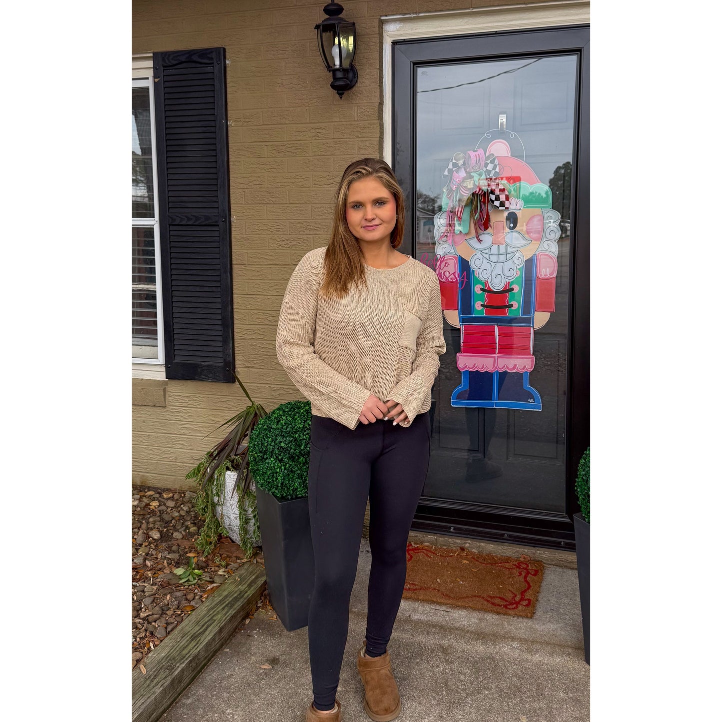 Elena Sweater, Light Taupe