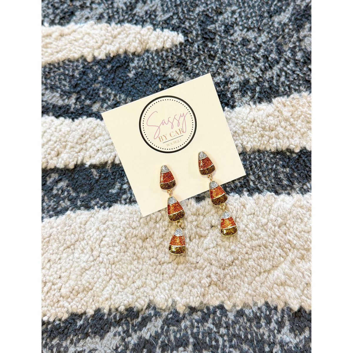 Candy Corn Dangle Earrings