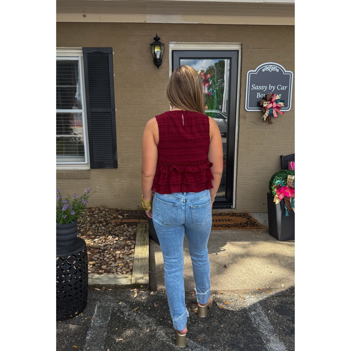 Danna Top, Burgundy