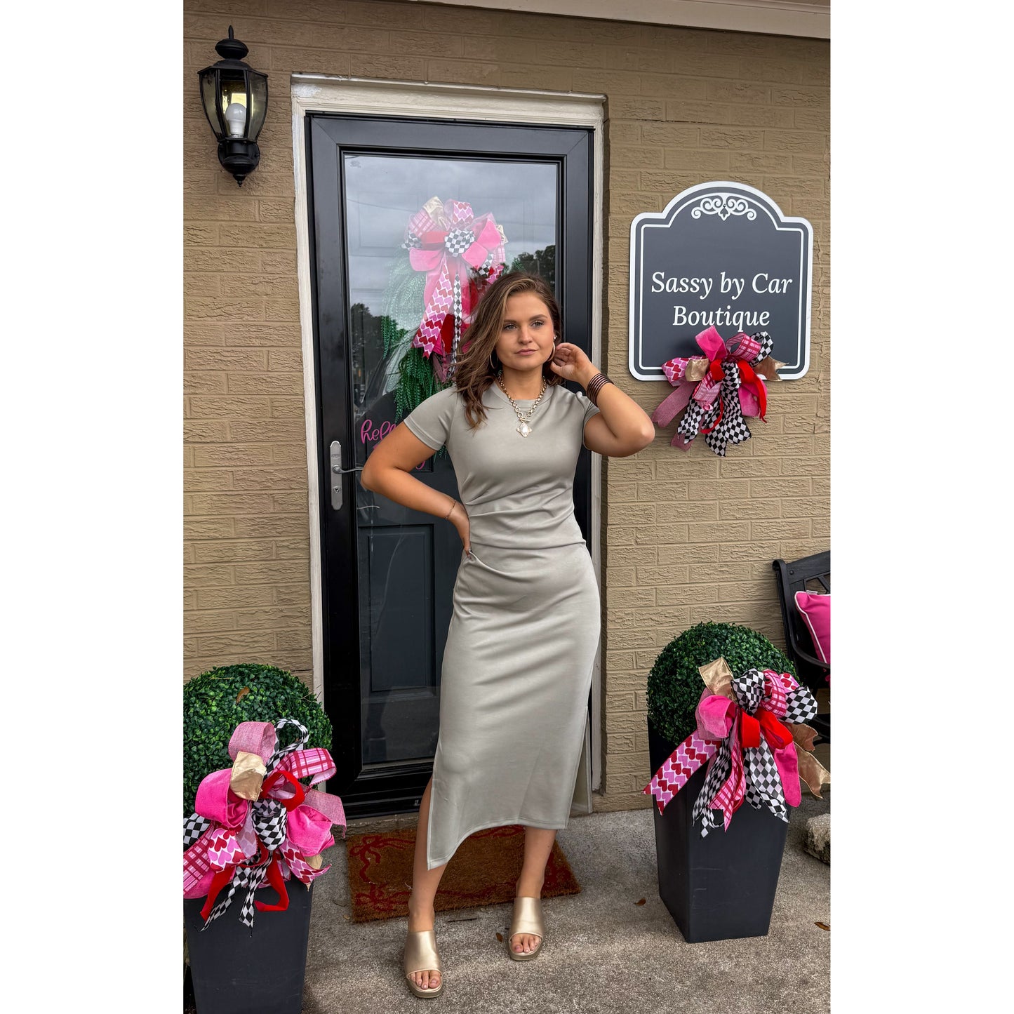 Miller Midi Dress, Sage Green