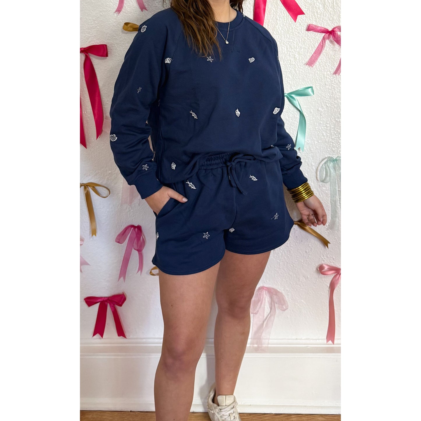 Nautical Buoy Lounge Set, Navy/White
