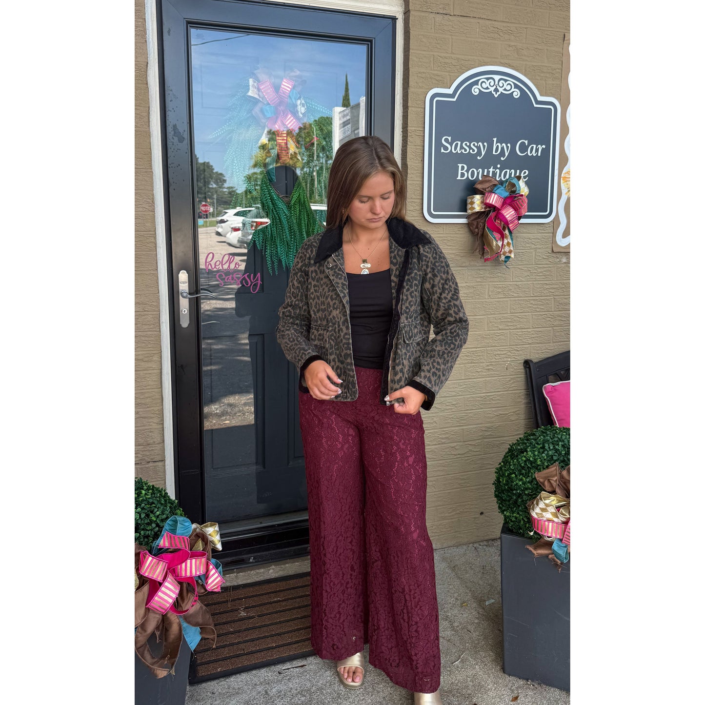 Adeline Cheetah Jacket, Black Multi