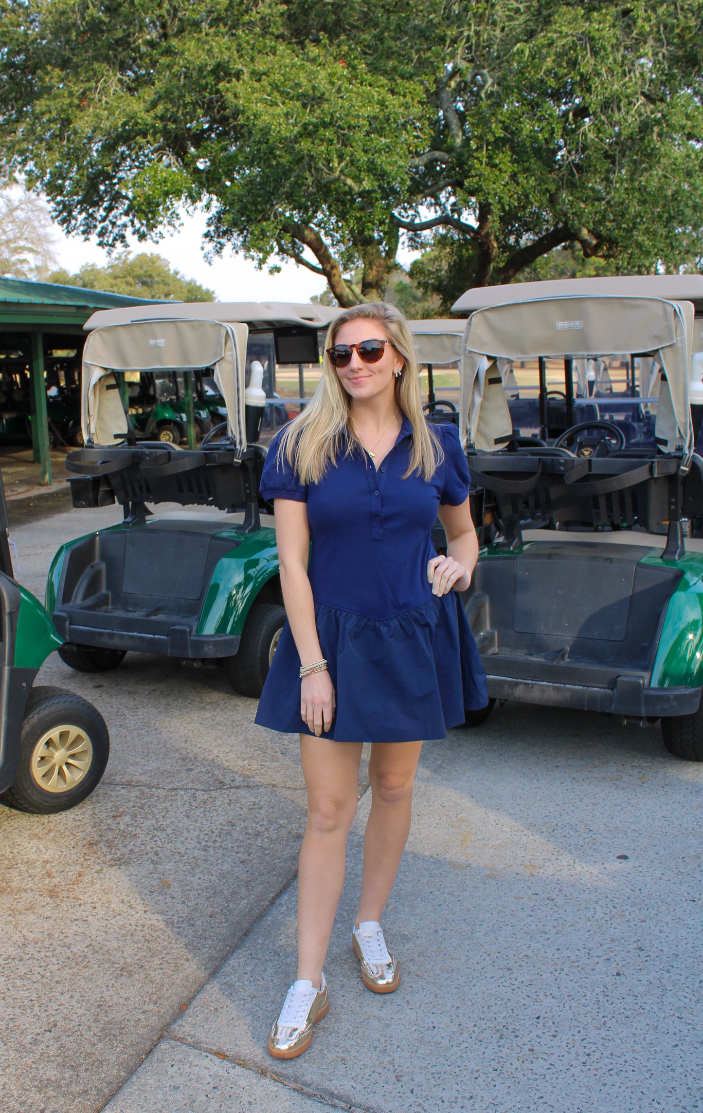 Caddy Romper, Navy