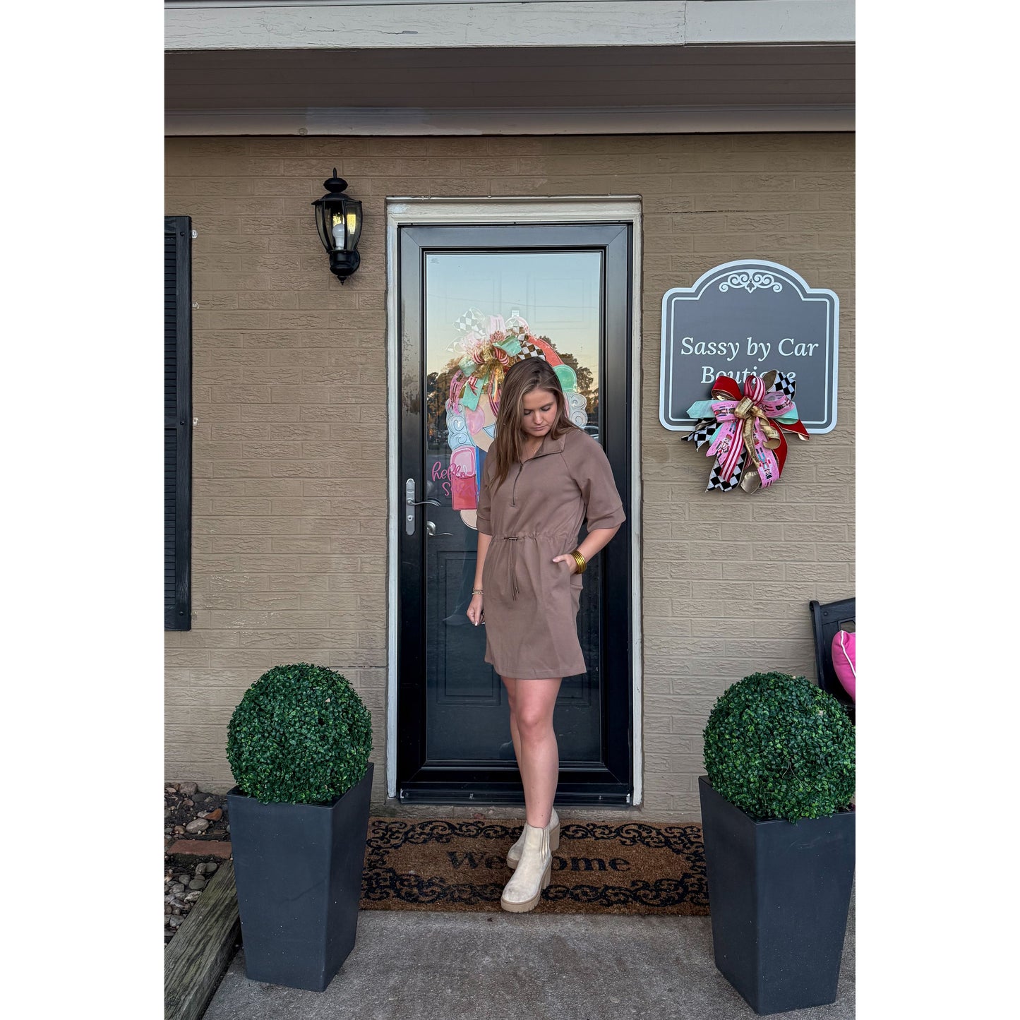 Rory Mini Dress, Mocha