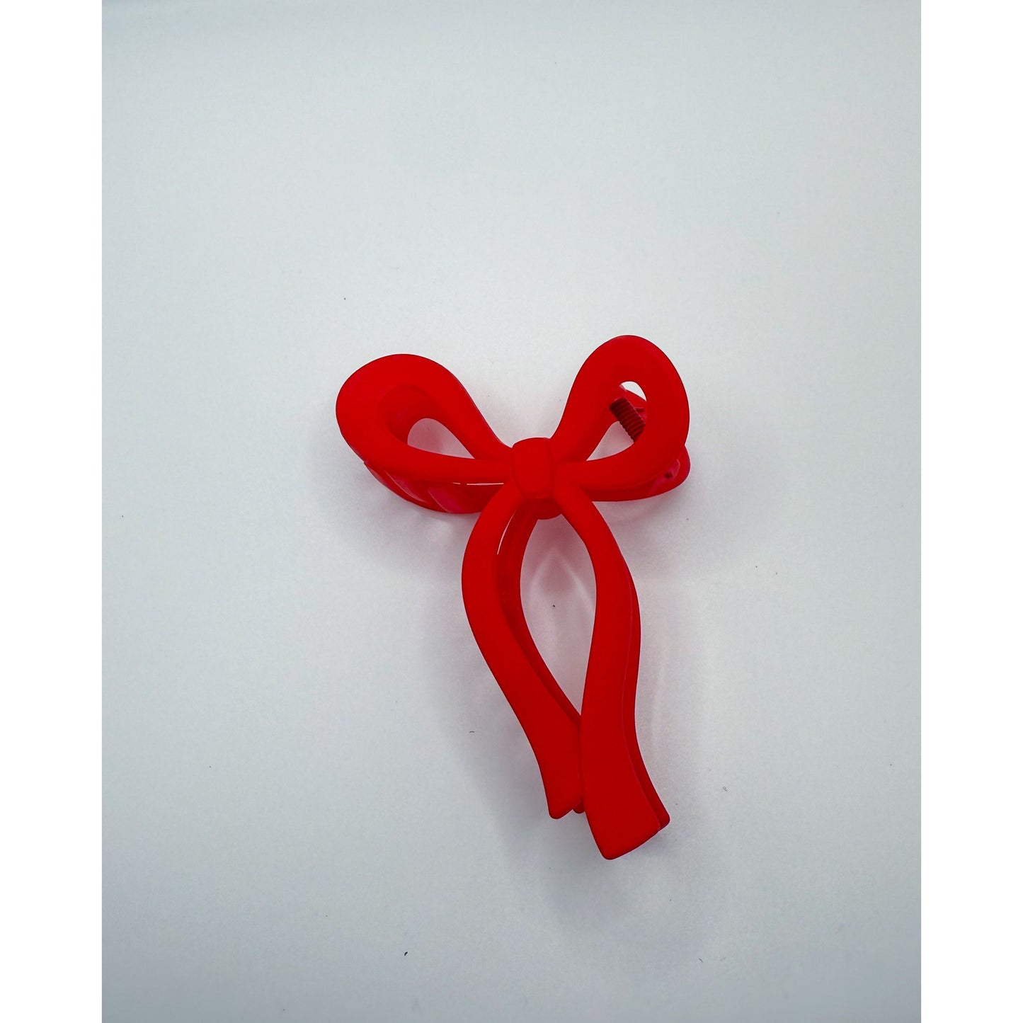 Red Bow Claw Clip