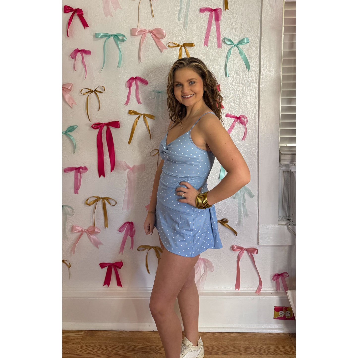Polka Dot Athleisure Romper