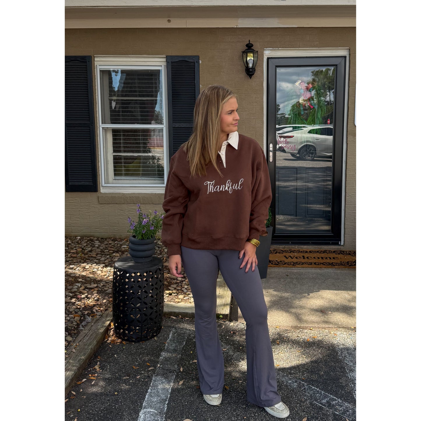 Thankful Pullover, Chocolate/Ivory