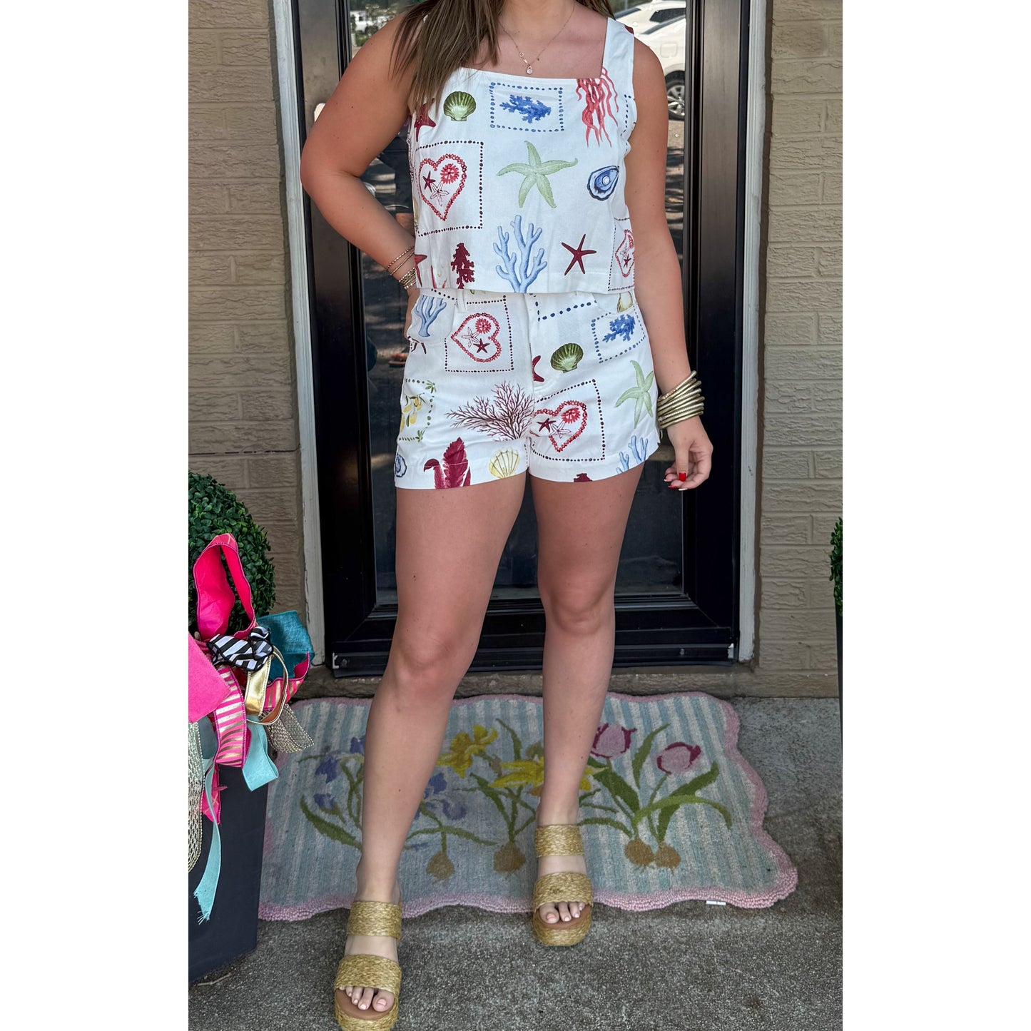 Nautical Pattern Denim Set