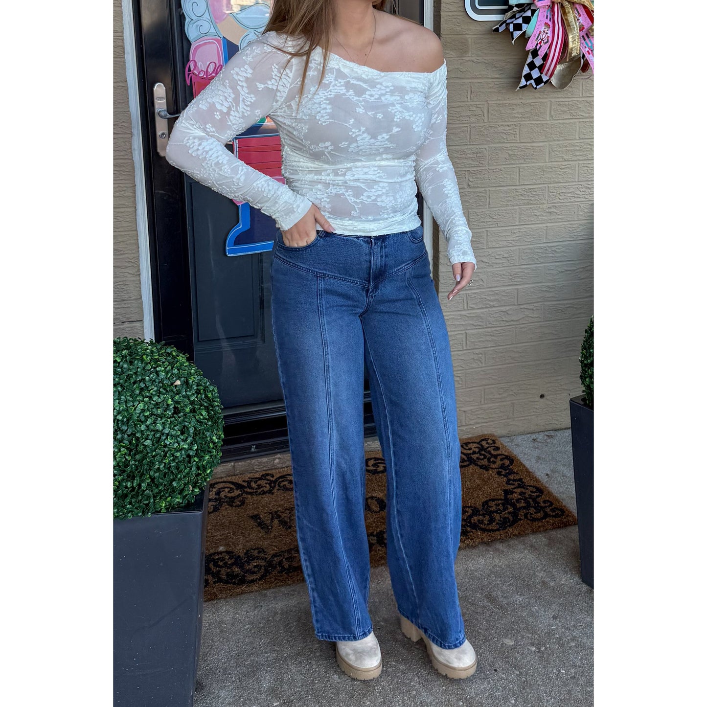 Amy Sheer Top, Cream