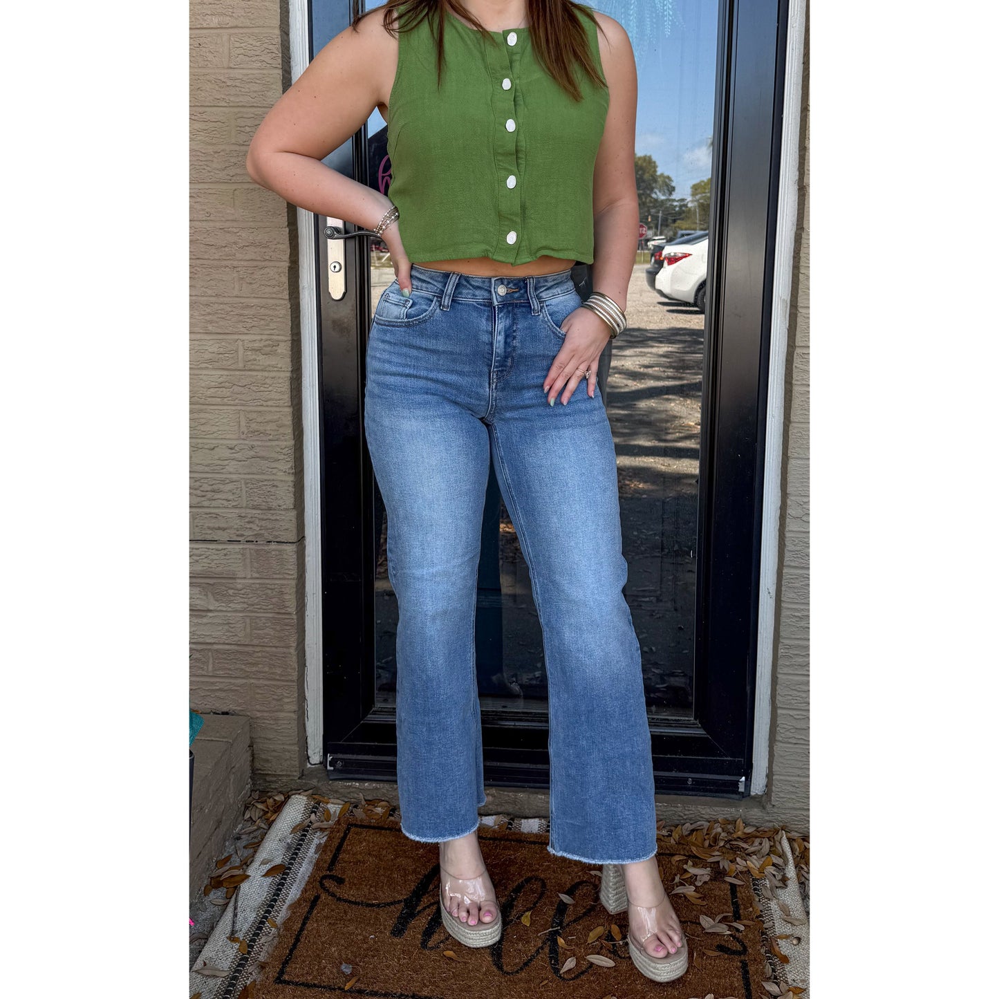 Sadie Straight Leg Jeans, Medium Wash