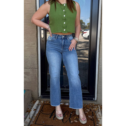 Sadie Straight Leg Jeans, Medium Wash