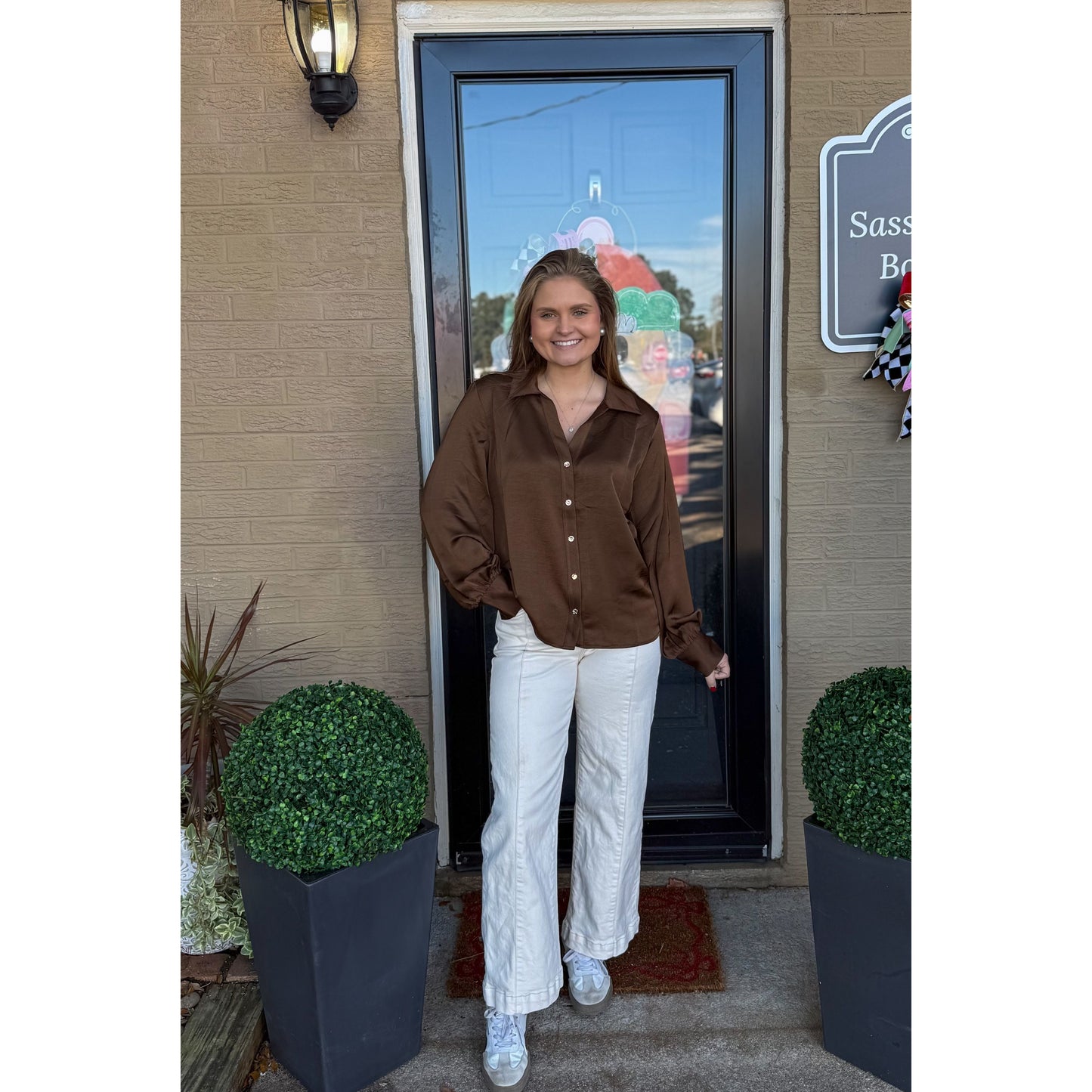 Ashley Blouse, Chocolate