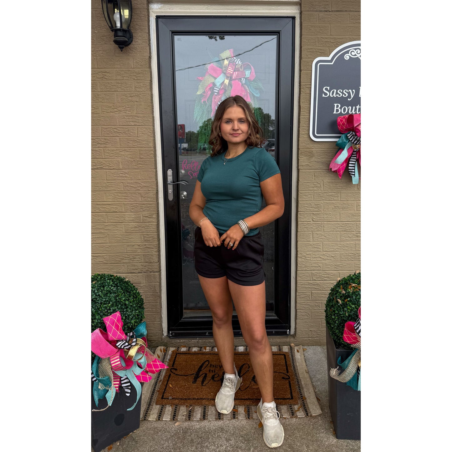Teal Fitted Top