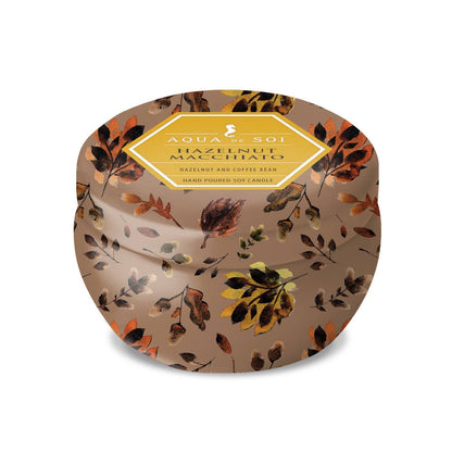 Hazelnut Macchiato  Coffee 9oz Aqua De Soy Candle Tin