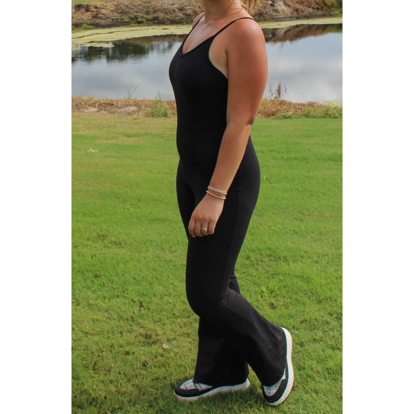 Carmen Workout Jumpsuit, Black