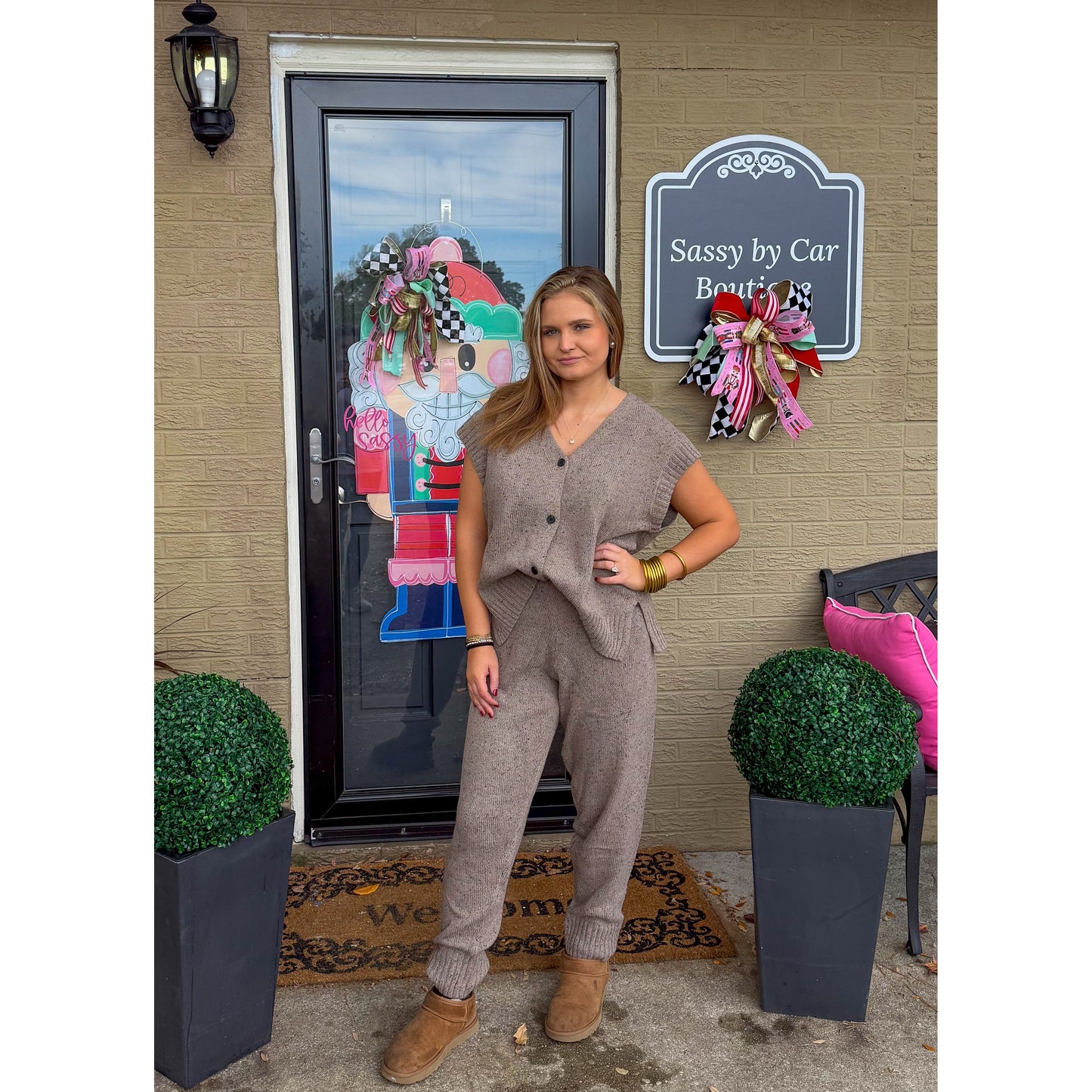 Mocha Knit Lounge Set